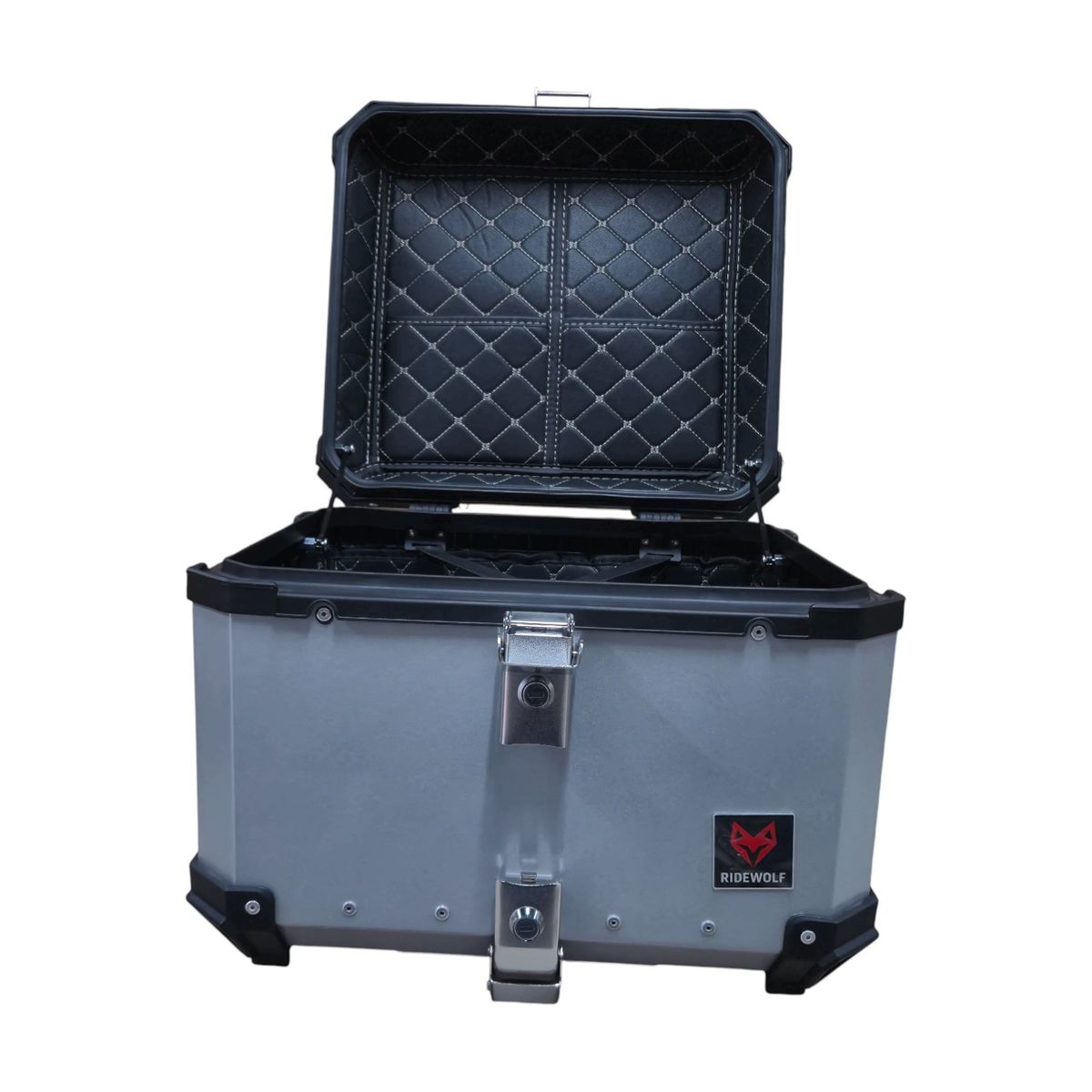 GENERICO - Maleta RIDEWOLF 0712-55 Top Case 55 Litros Plata para Moto