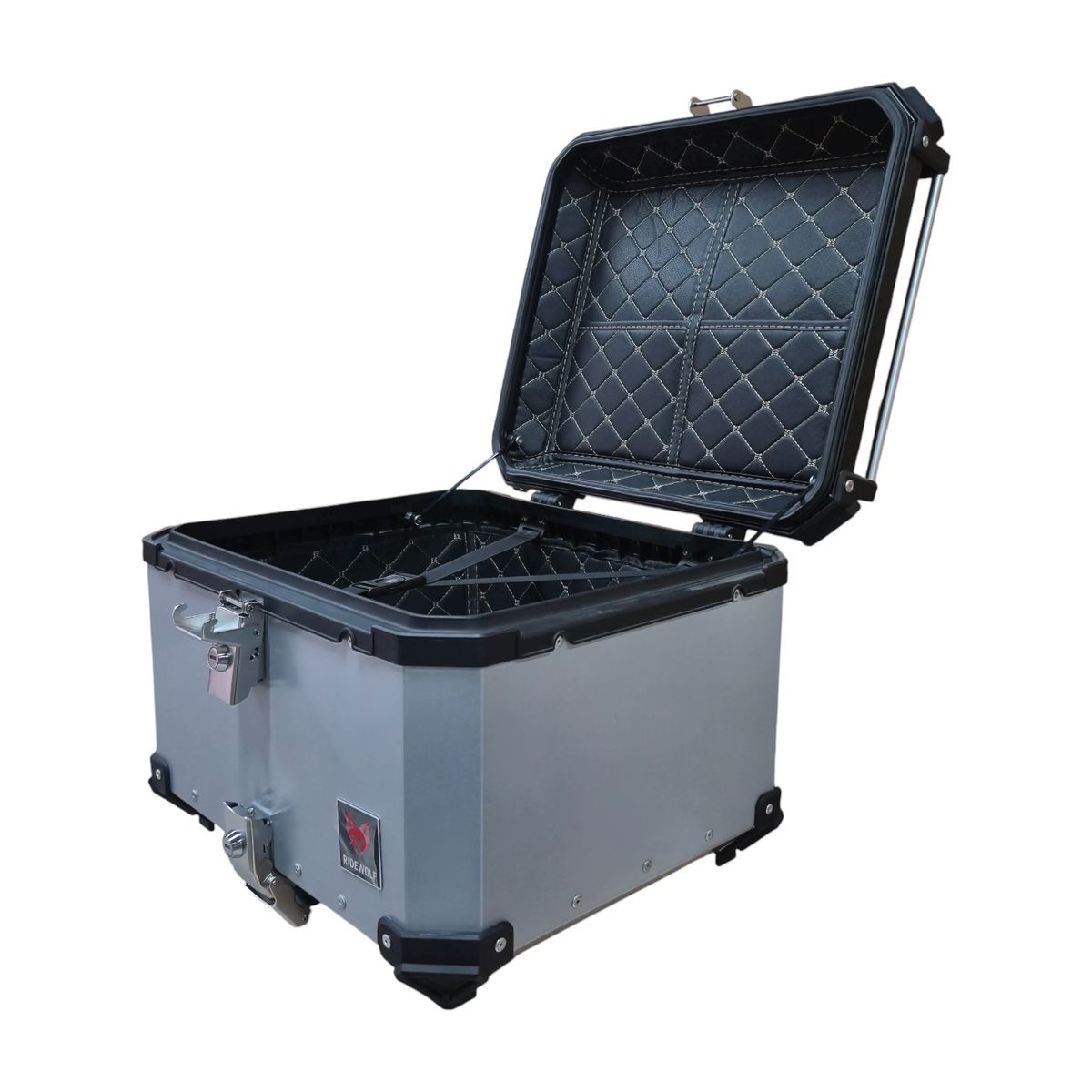 GENERICO - Maleta RIDEWOLF 0712-55 Top Case 55 Litros Plata para Moto