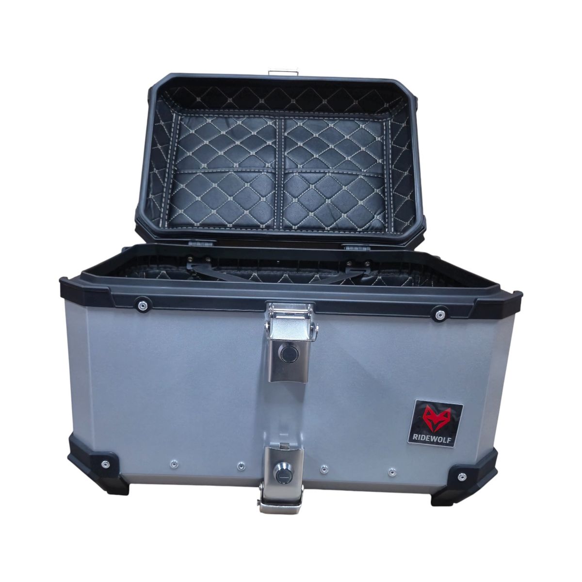 GENERICO - Maleta RIDEWOLF 0712-50 Top Case 50 Litros Plata para Moto
