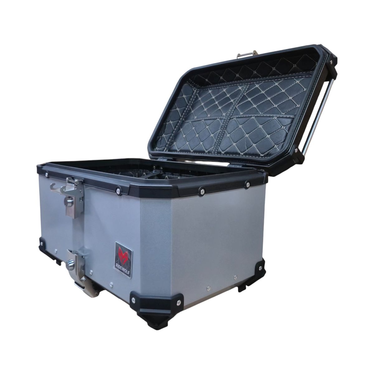 GENERICO - Maleta RIDEWOLF 0712-50 Top Case 50 Litros Plata para Moto