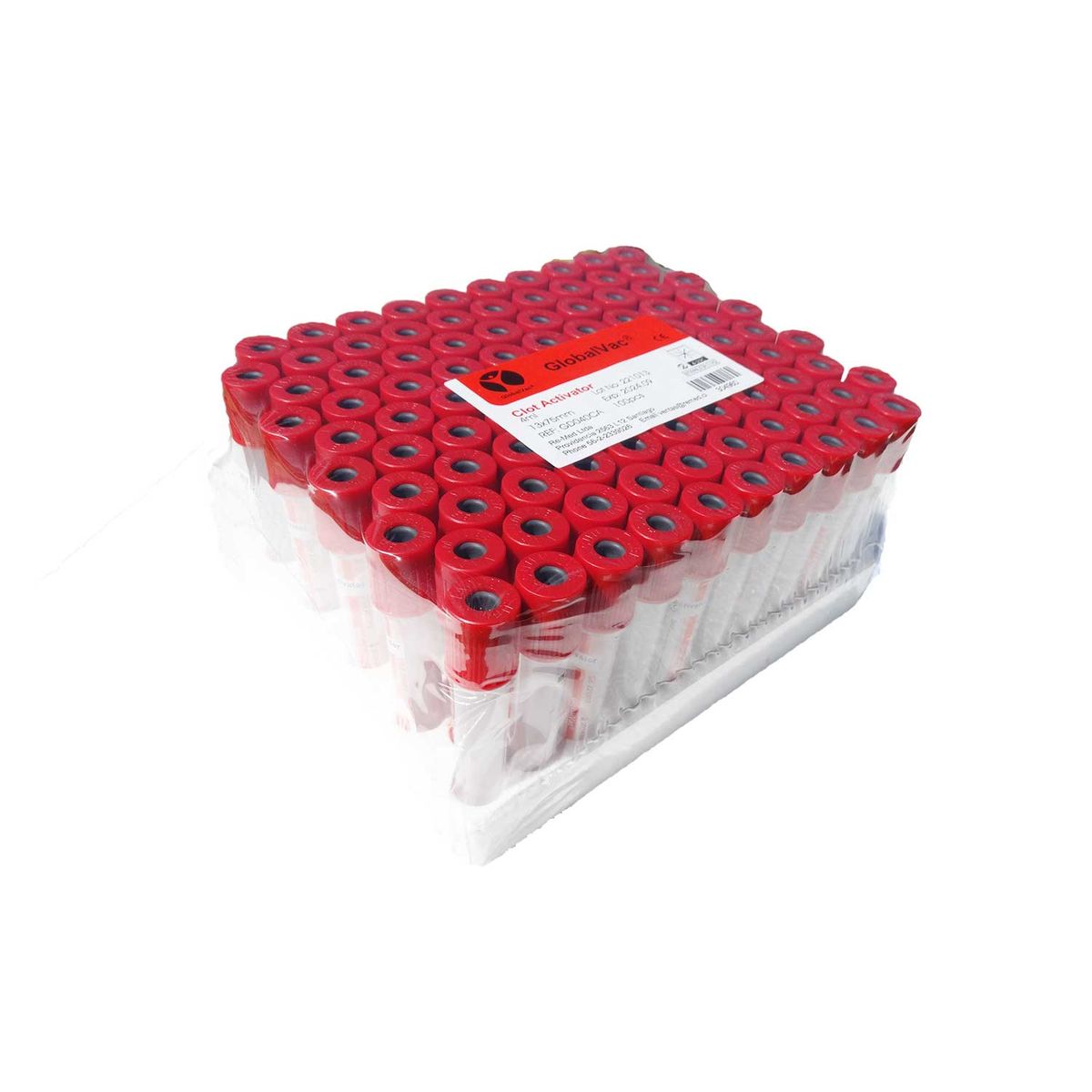 GENERICO - Tubo tapa roja 4 ml act coag 13X76mm 100 unidades