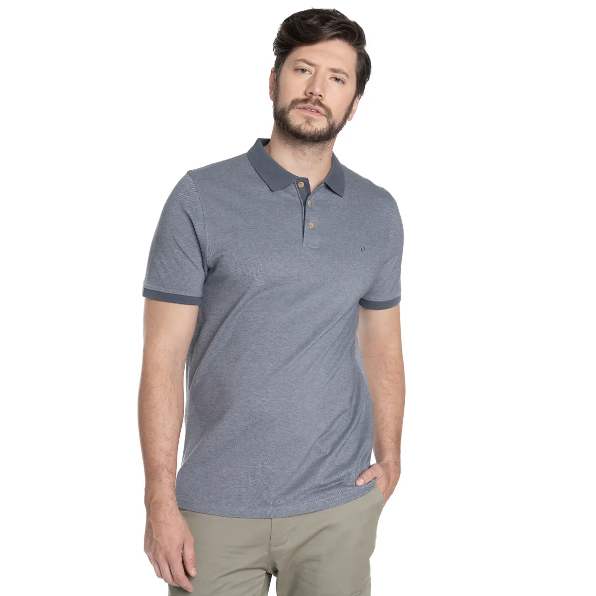 POTROS - POLERA HOMBRE MANGA CORTA PIQUE GÉNOVA - POTROS