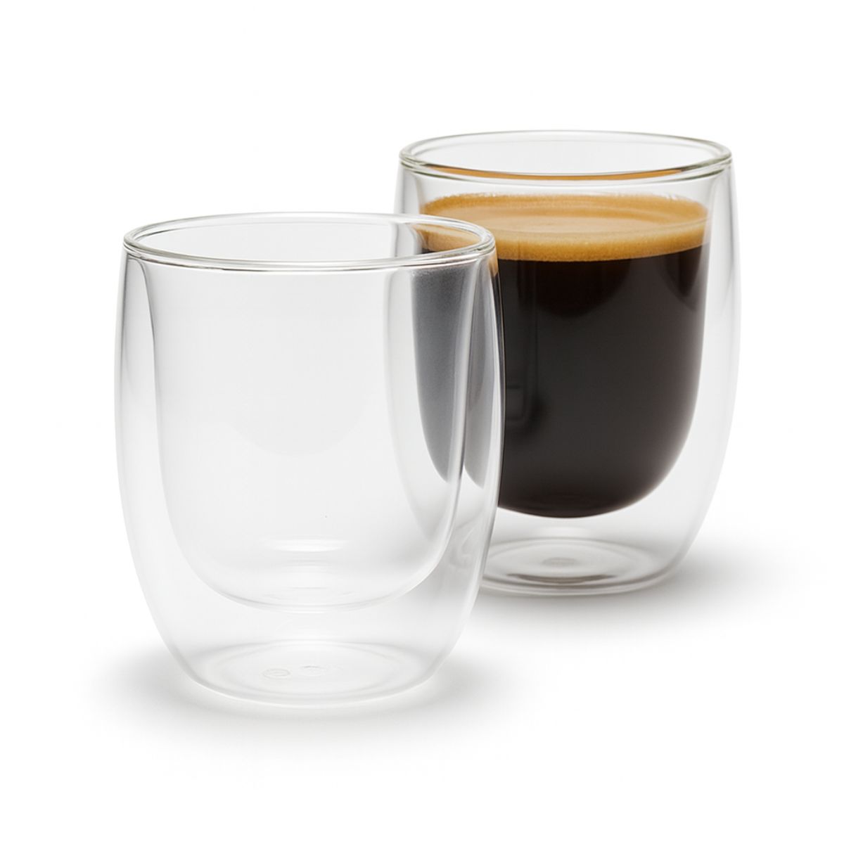 GENERICO - Pack 2 Tazas Vasos Vidrio Para Café Té Multiuso 200ml