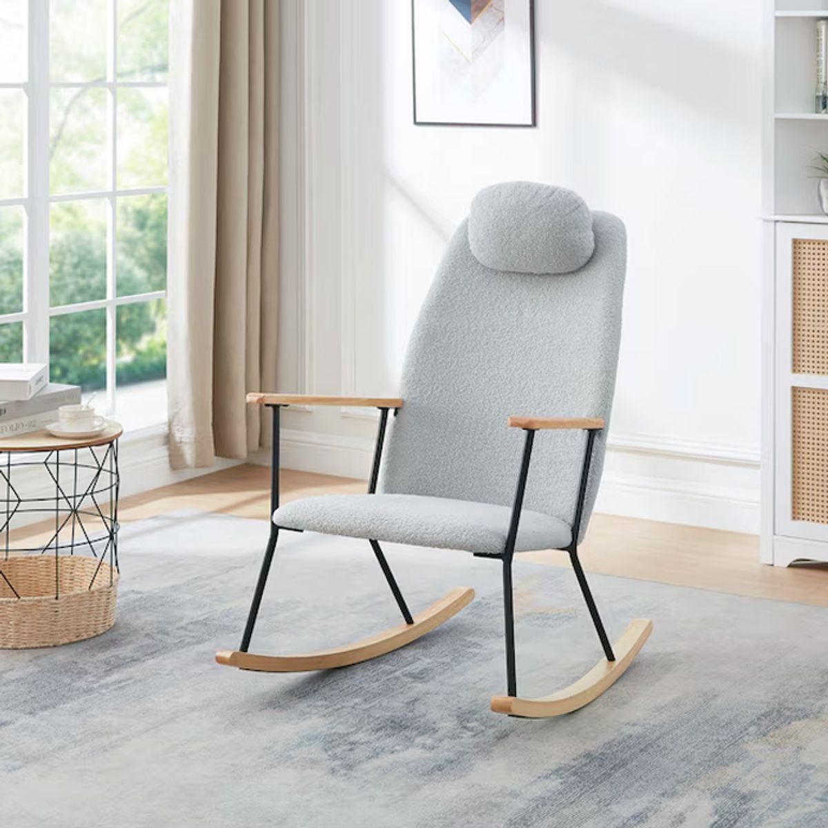 MSA MUEBLES SANTA ANA - Mecedora Sitial Descanso Light Grey