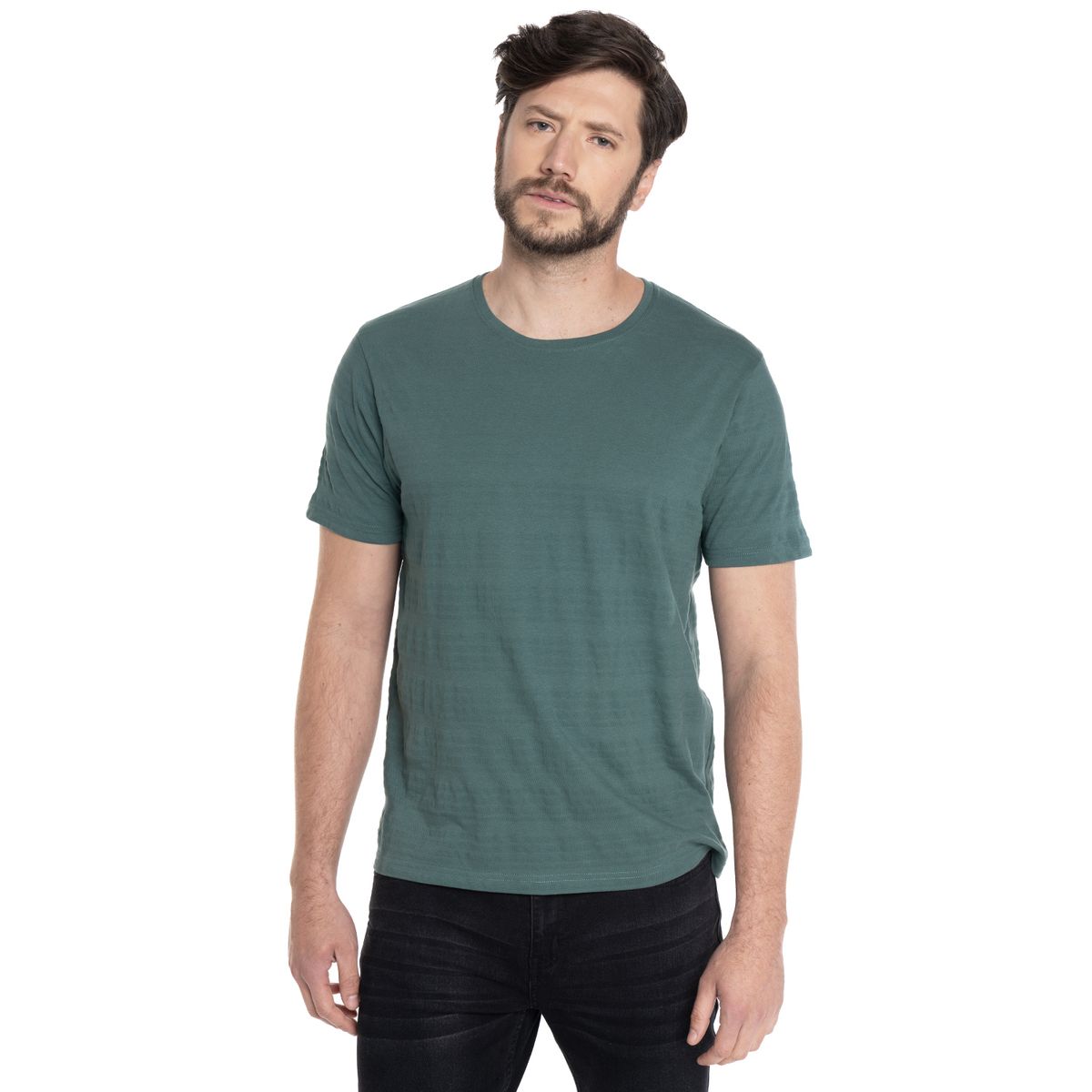 POTROS - POLERA HOMBRE MANGA CORTA TEXTURADO LAREDO