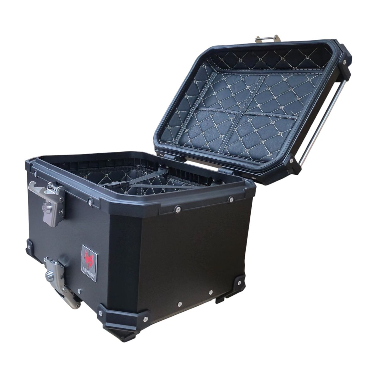 GENERICO - Maleta RIDEWOLF 0712-45 Top Case 45 Litros Negro para Moto