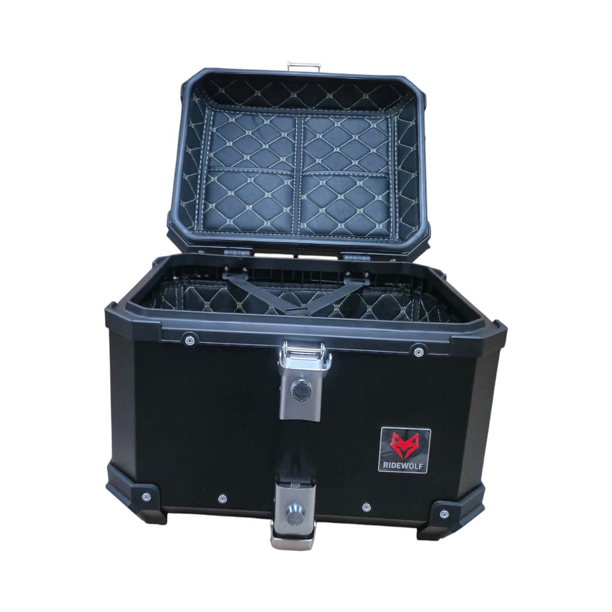 GENERICO - Maleta RIDEWOLF 0712-45 Top Case 45 Litros Negro para Moto