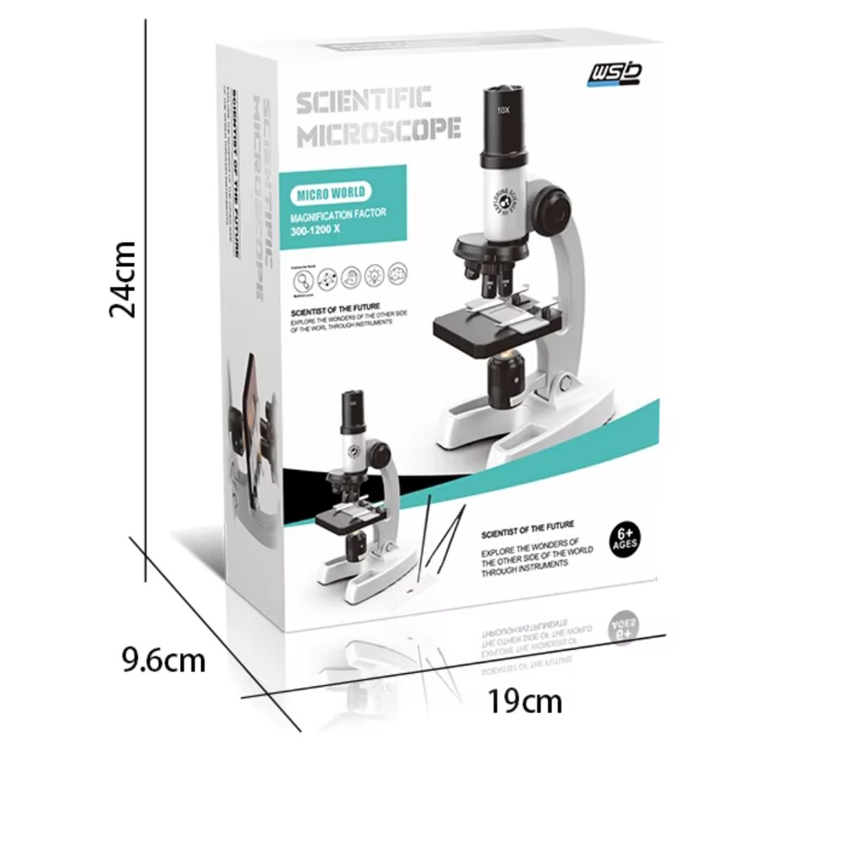 GENERICO - Kit de microscopio para niños 300X-1200X Azul