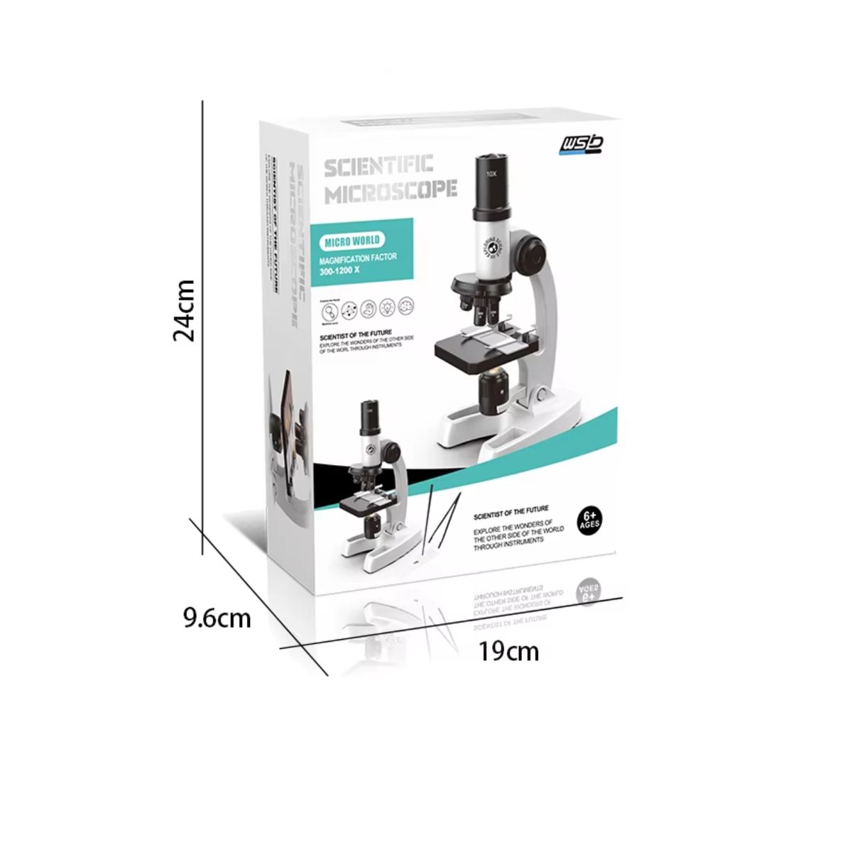 GENERICO - Kit de microscopio para niños 300X-1200X Azul