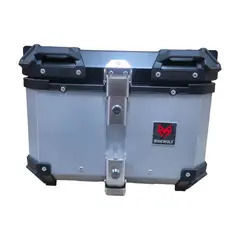 GENERICO - RIDEWOLF 0712-45 Maleta Top Case 45L Plata para Motocicleta