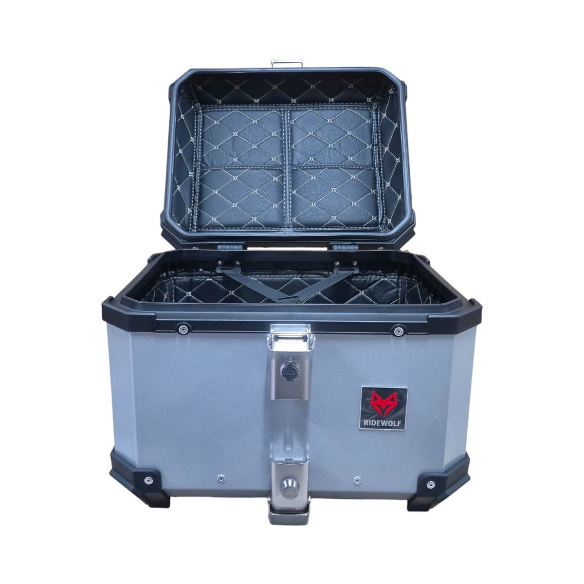 GENERICO - Maleta RIDEWOLF 0712-45 Top Case 45 Litros Plata para Moto