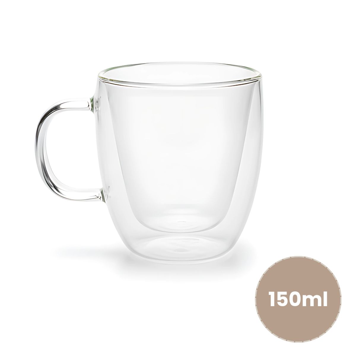 GENERICO - Pack 2 Tazas Vidrio Para Expresso Café Té Multiuso 150ml