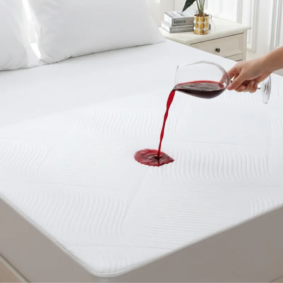 SIMPEL HOME - Cubrecolchon Impermeable Bambú Soft Simpel King Blanco