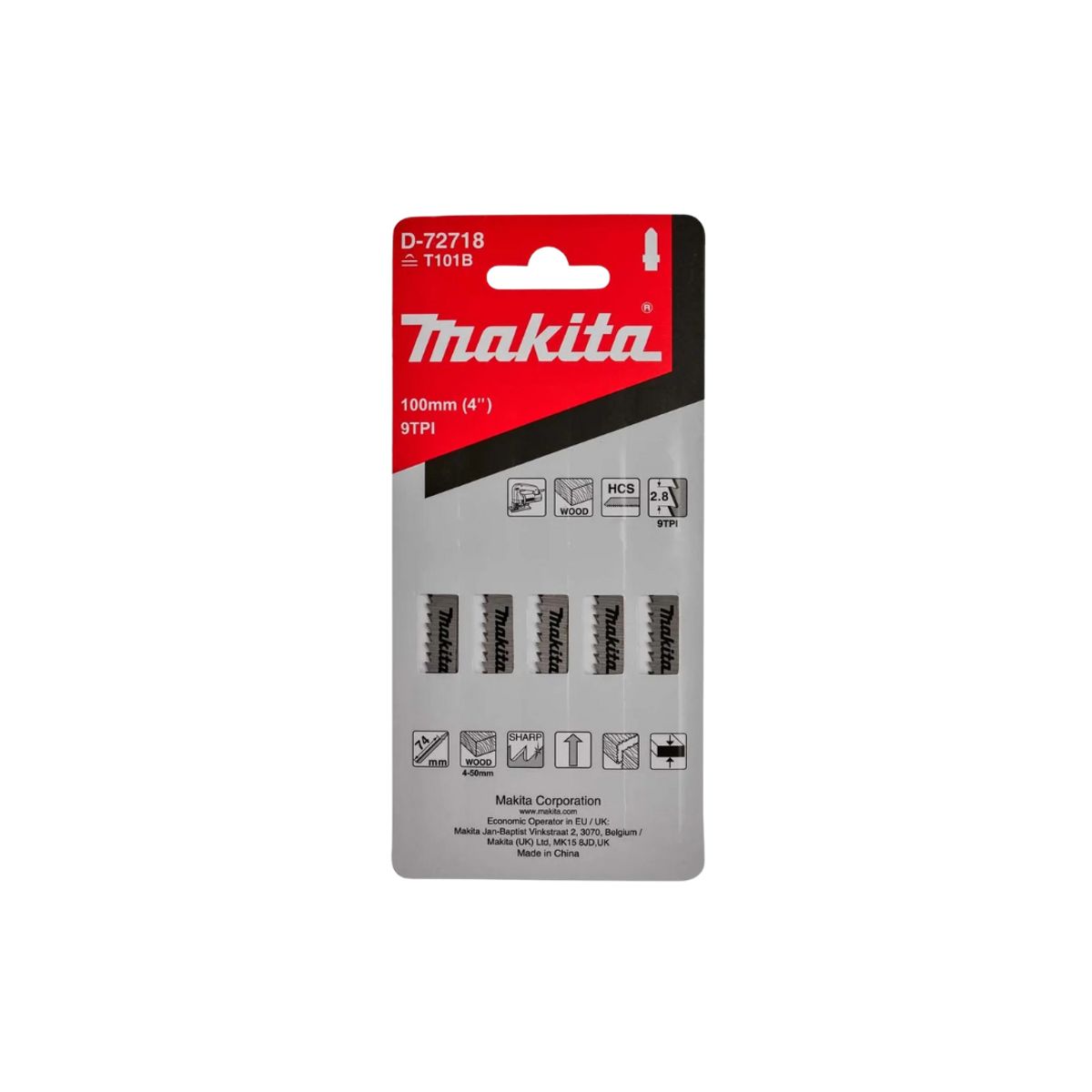 MAKITA - Set 5 Pcs Hojas De Calar Madera Corte Rapido Makita D-72718