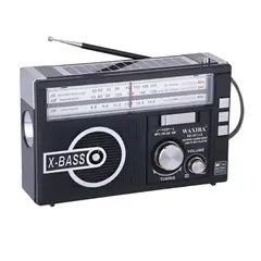 GENERICO - Radio Portatil Waxiba Usb Am Fm Solar Recargable Negro