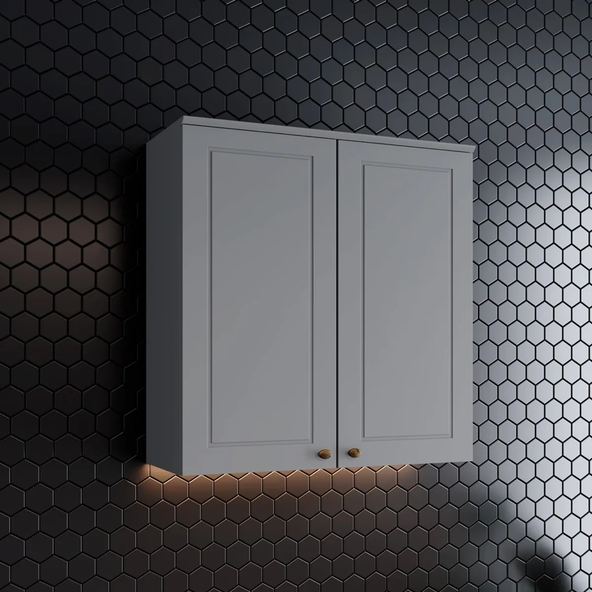 HOME MOBILI - Mueble de Cocina Aéreo 2P Línea Americana Gris