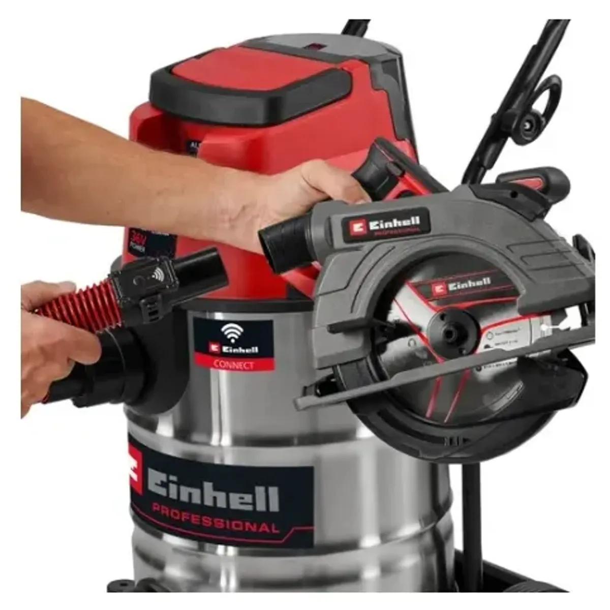 EINHELL - Aspiradora De Polvo Y Agua Inalámbrica Professional 2X18v