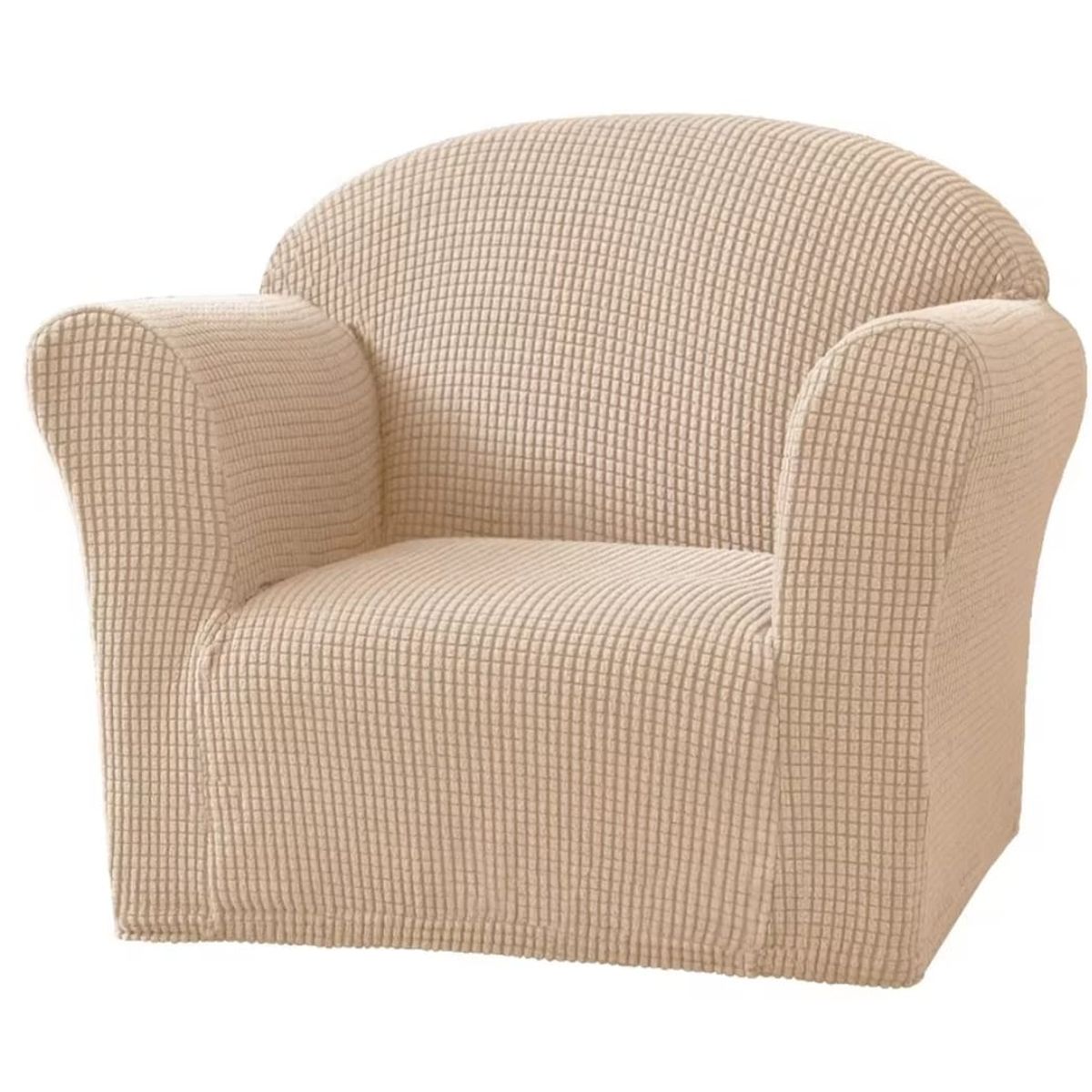 GENERICO - Fundas sofa 3+1+1 texturizado set cubre sillón beige