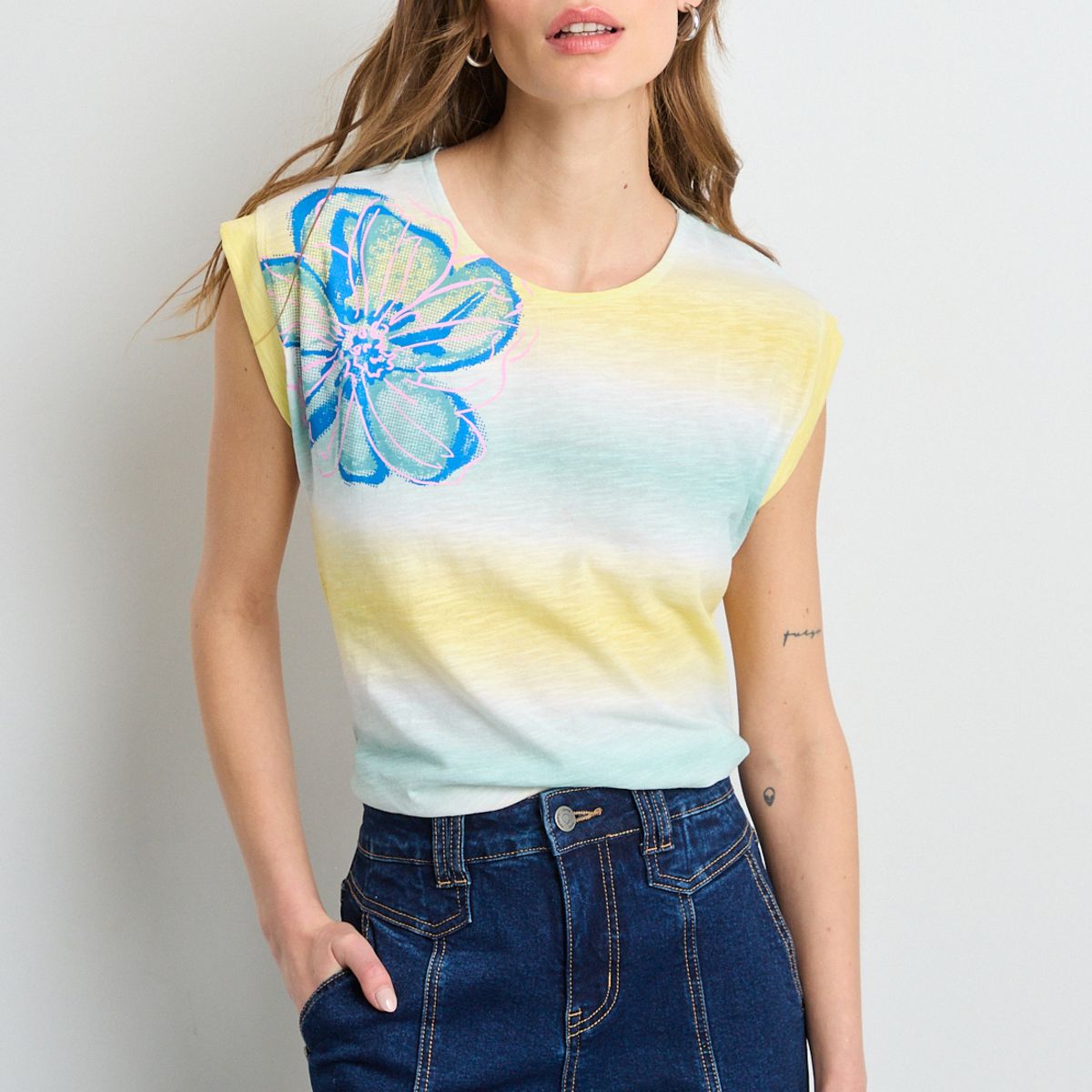 IO - Polera Sin Mangas Mujer Crudo Io