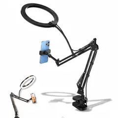 GENERICO - Kit Soporte Ajustable Profesional Con Aro De Luz Para Celular