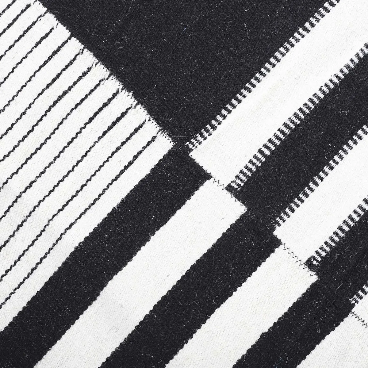 DIB - Alfombra Handwoven Rustic 140X200 Blanco/Negro