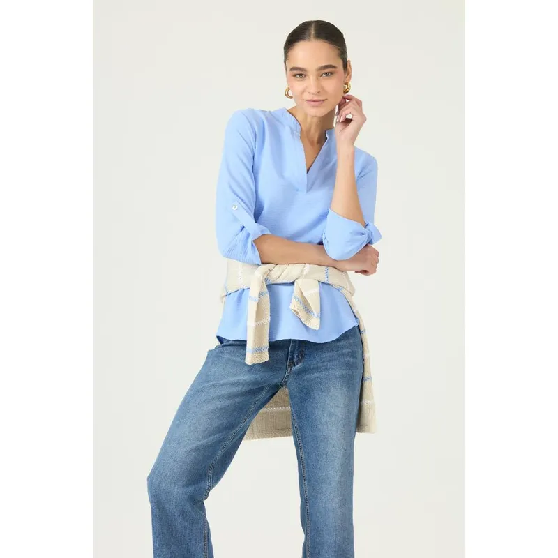 PRIVILEGE - Blusa celeste PRIVILEGE 2923