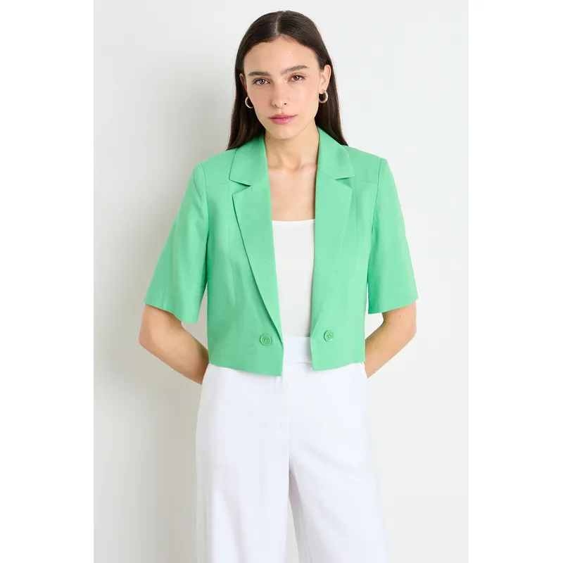 IO - Blazer Liso Mujer Verde Oliva Io