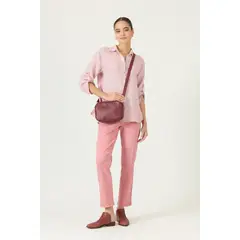 PRIVILEGE - Blusa de lino rosa 2915