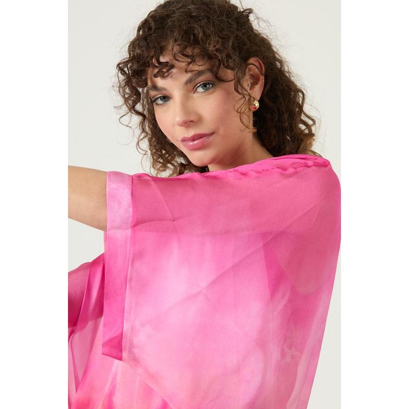 PRIVILEGE - Blusa con silk blend fucsia estampada PRIVILEGE 3353