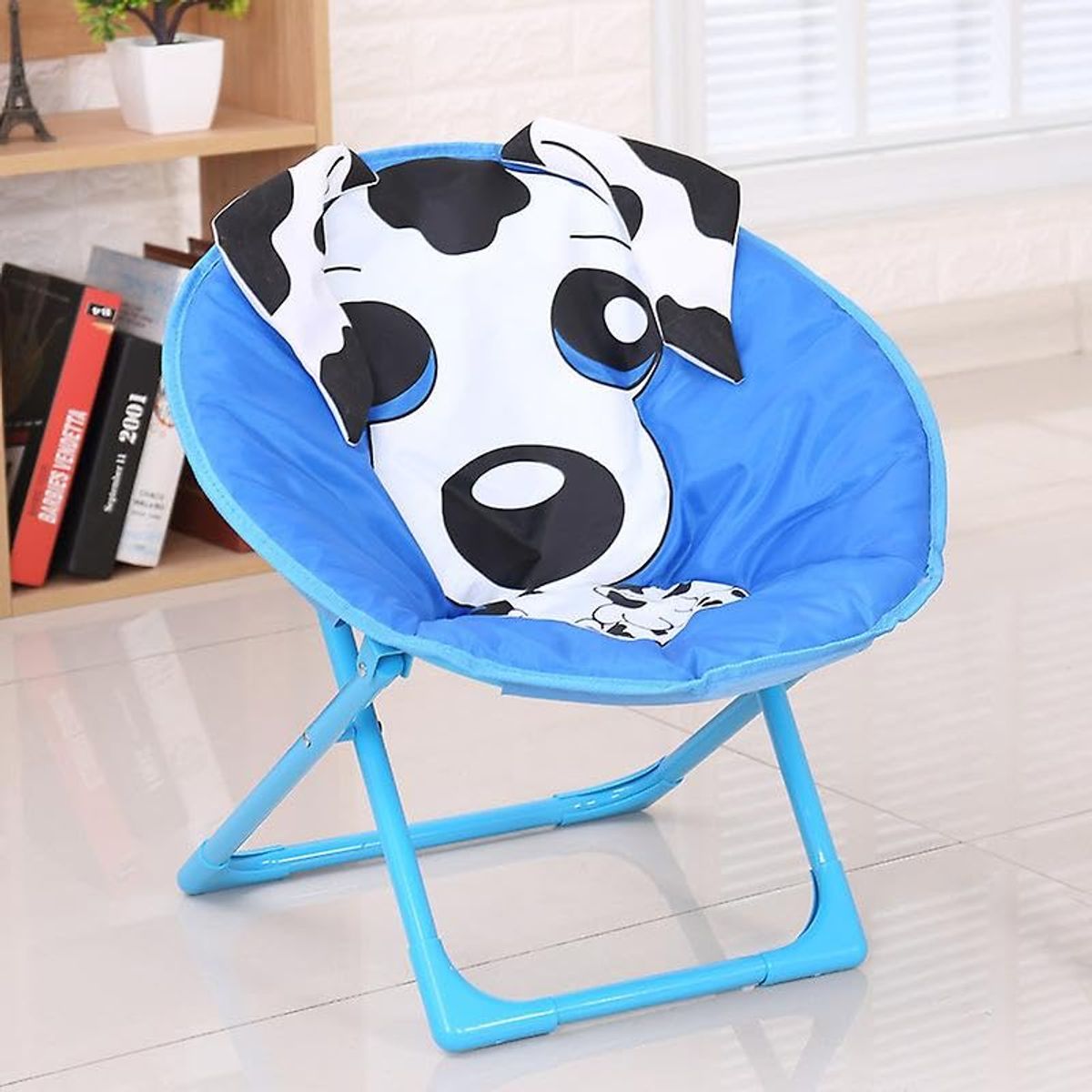 GENERICO - SILLAS PLEGABLES INFANTILES AZUL CON DISEÑO DE DALMATA