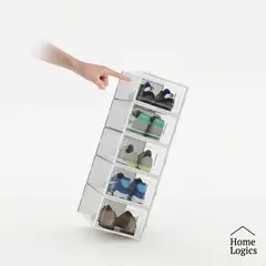 HOME LOGICS - Set 4 Cajas Organizadoras De Zapatos Apilables