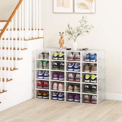 Imagen 2 del producto Set 4 Cajas Organizadoras De Zapatos Apilables