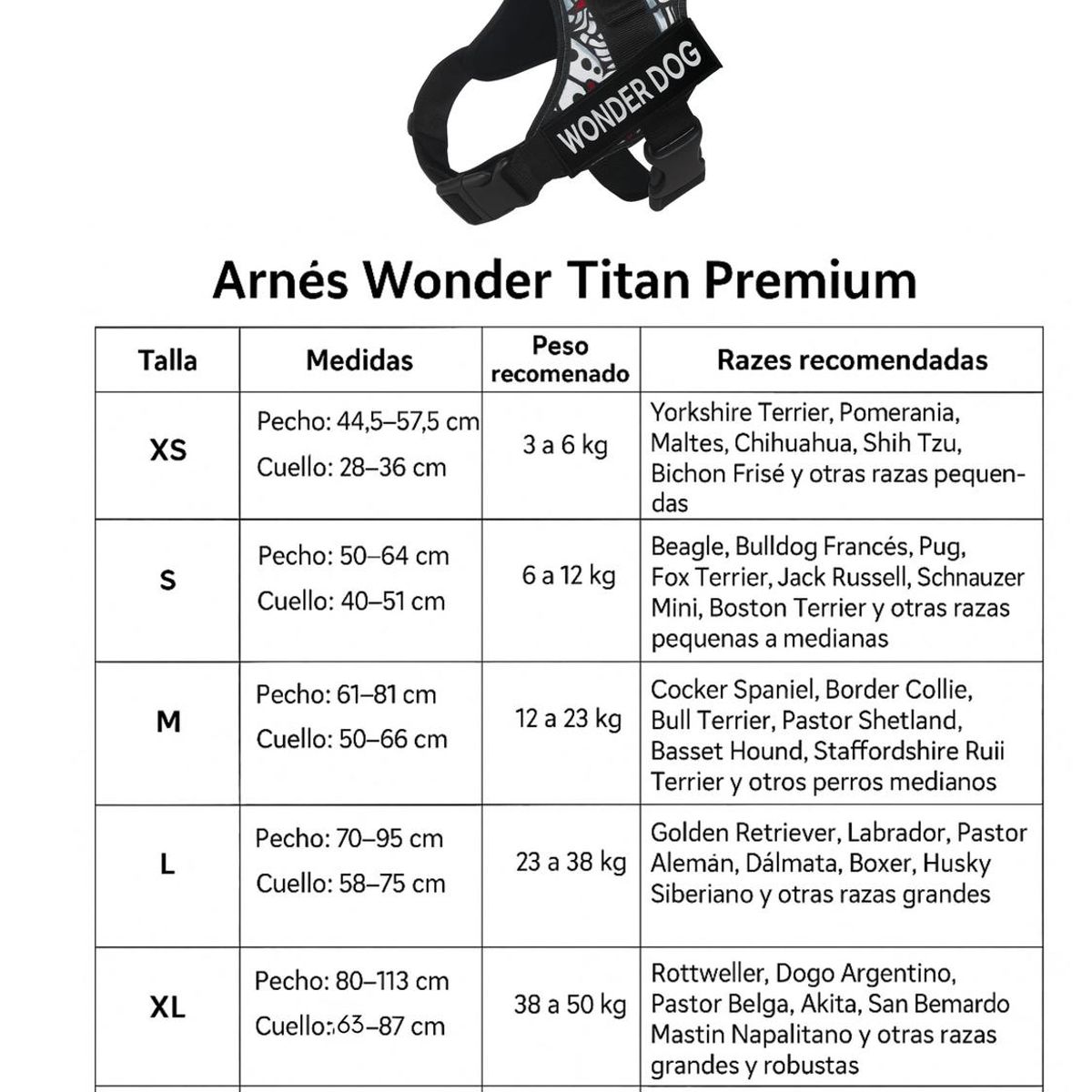 GENERICO - Arnés Antitirones Pechera Perro Grande Talla L - Rojo - L