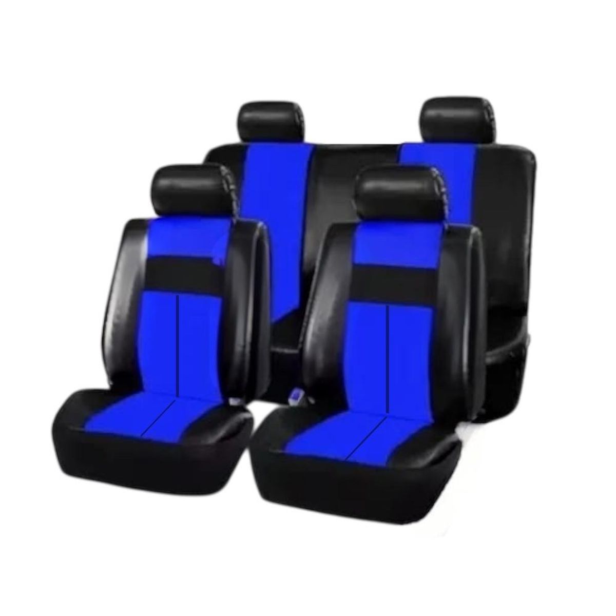 GENERICO - Fundas Cubre Asiento Para Autos Universal EcoCuero Azul