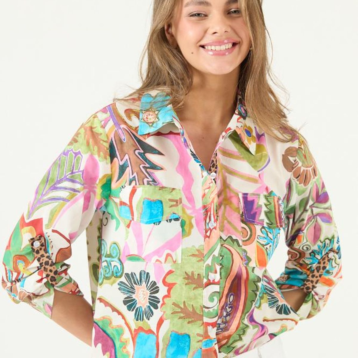 PRIVILEGE - Blusa multicolor estampada PRIVILEGE 3543