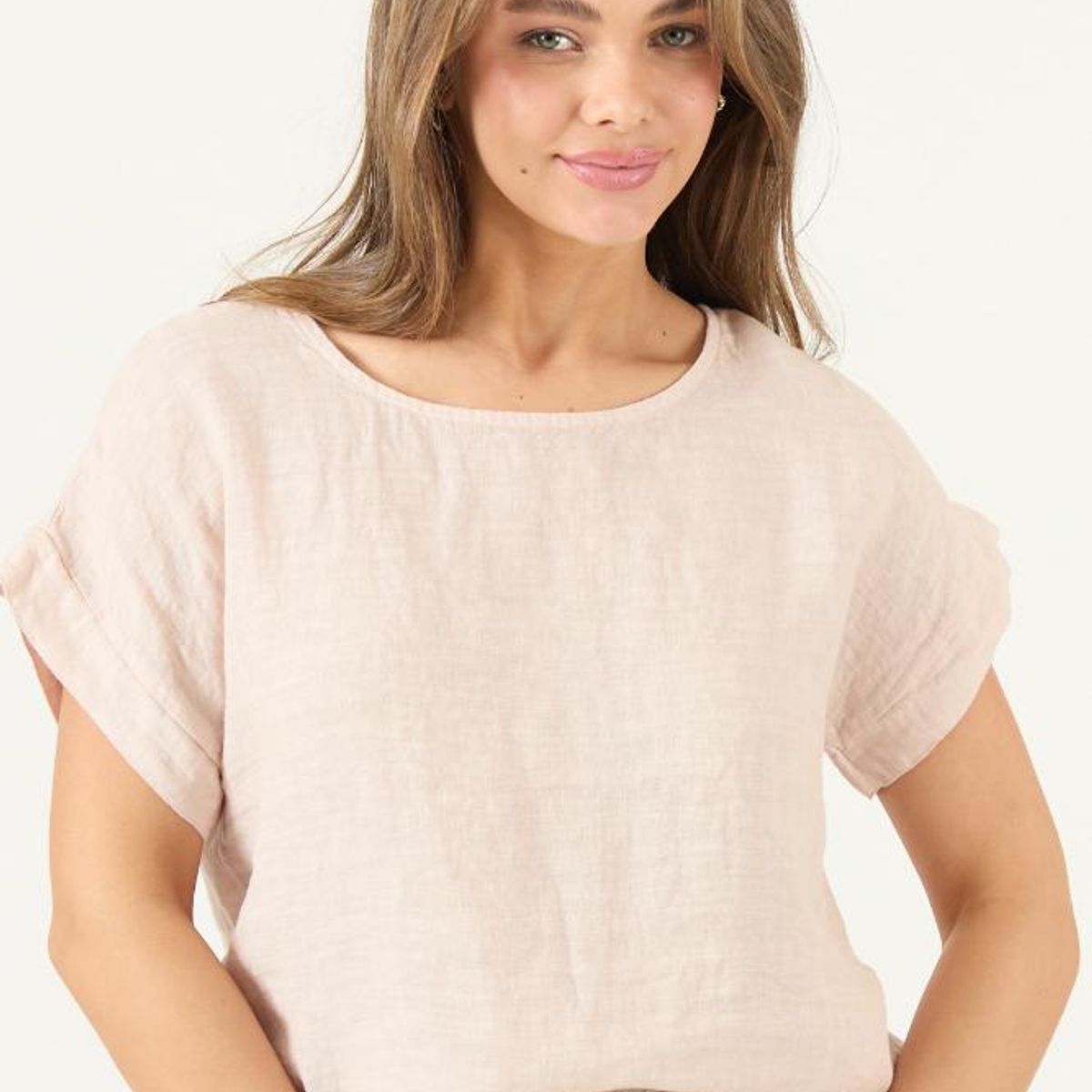 PRIVILEGE - Blusa de lino rosa PRIVILEGE 3493