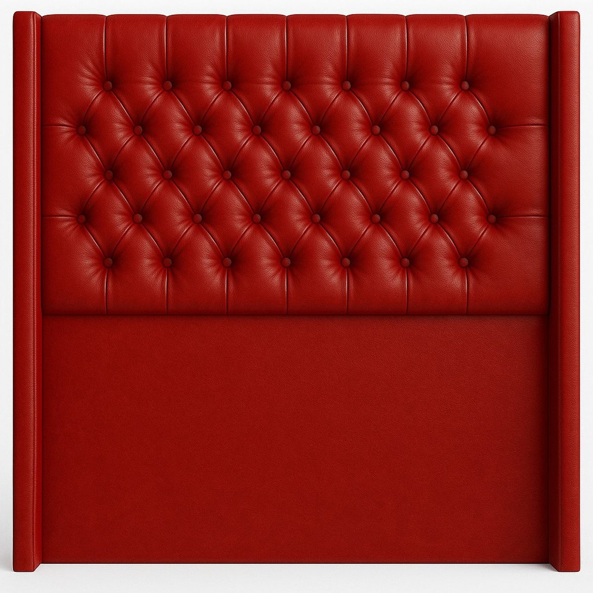 GENERICO - Respaldo Verona Ecocuero Rojo con Brazos Laterales – 2 Plazas