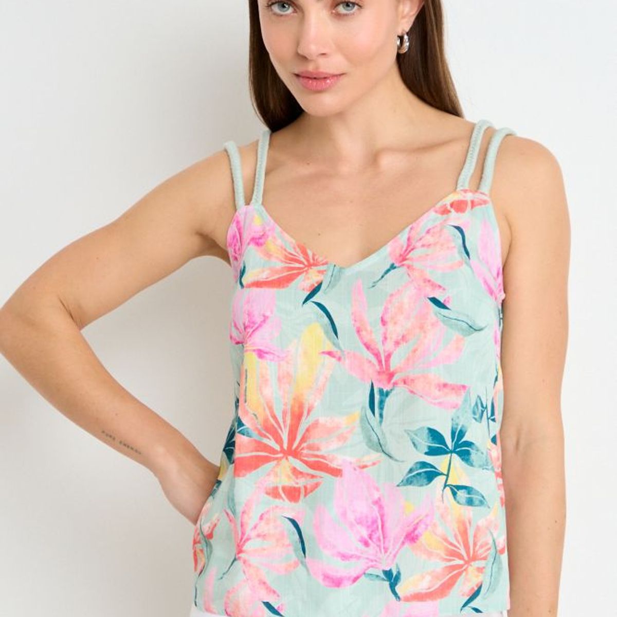 IO - Blusas Sin Manga Mujer Verde Oliva Io