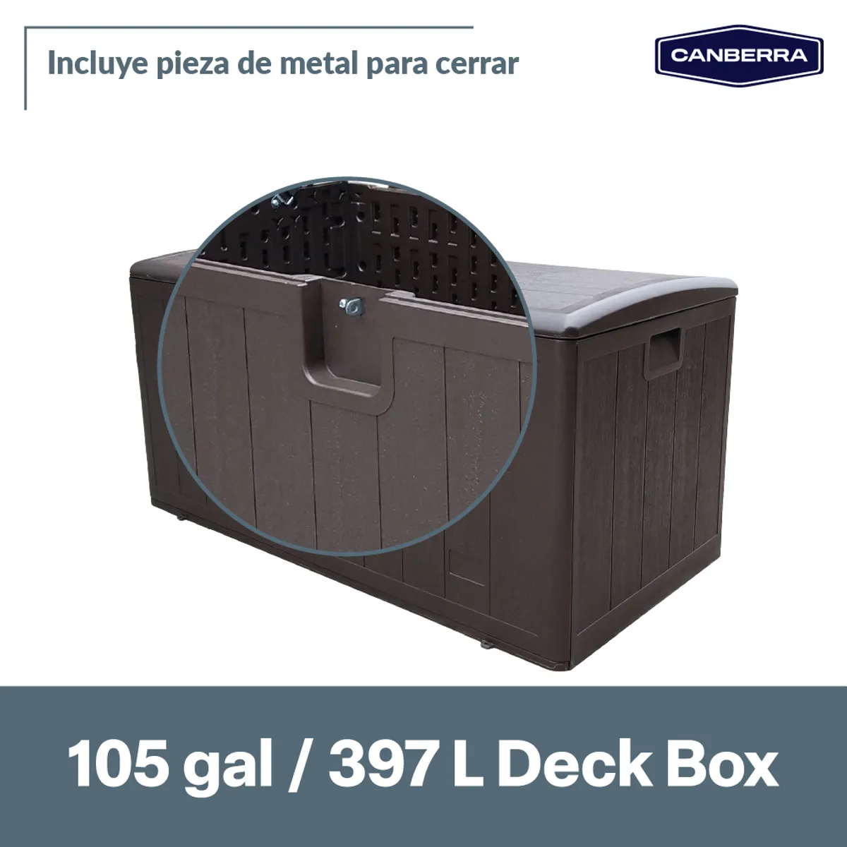 CANBERRA - Baúl Almacenamiento Exteriores Negro 397 Litros Canberra