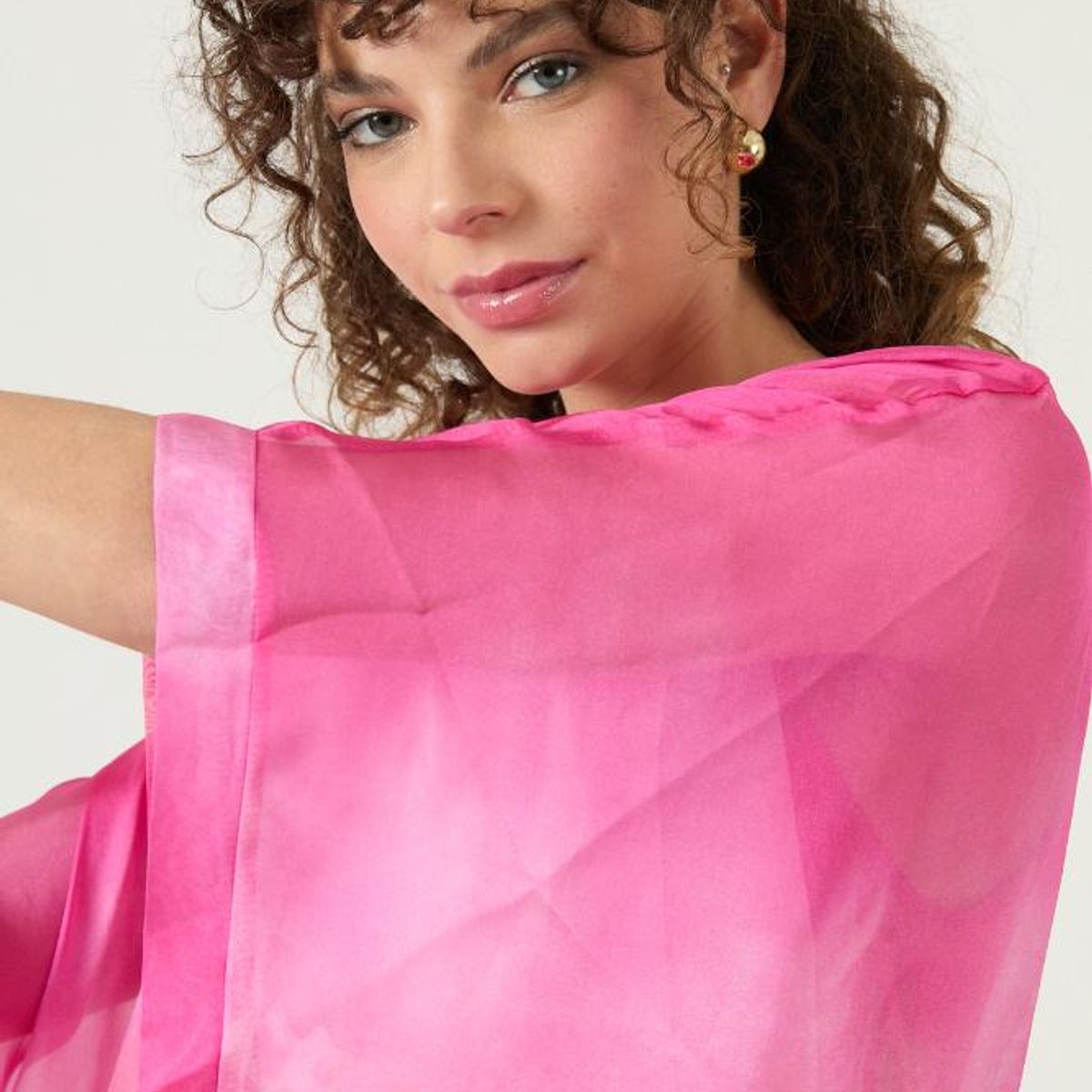 PRIVILEGE - Blusa con silk blend fucsia estampada PRIVILEGE 3353