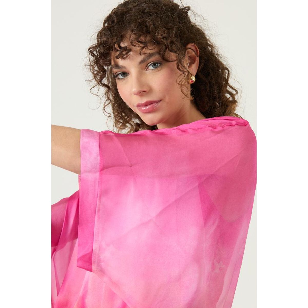 PRIVILEGE - Blusa con silk blend fucsia estampada PRIVILEGE 3353