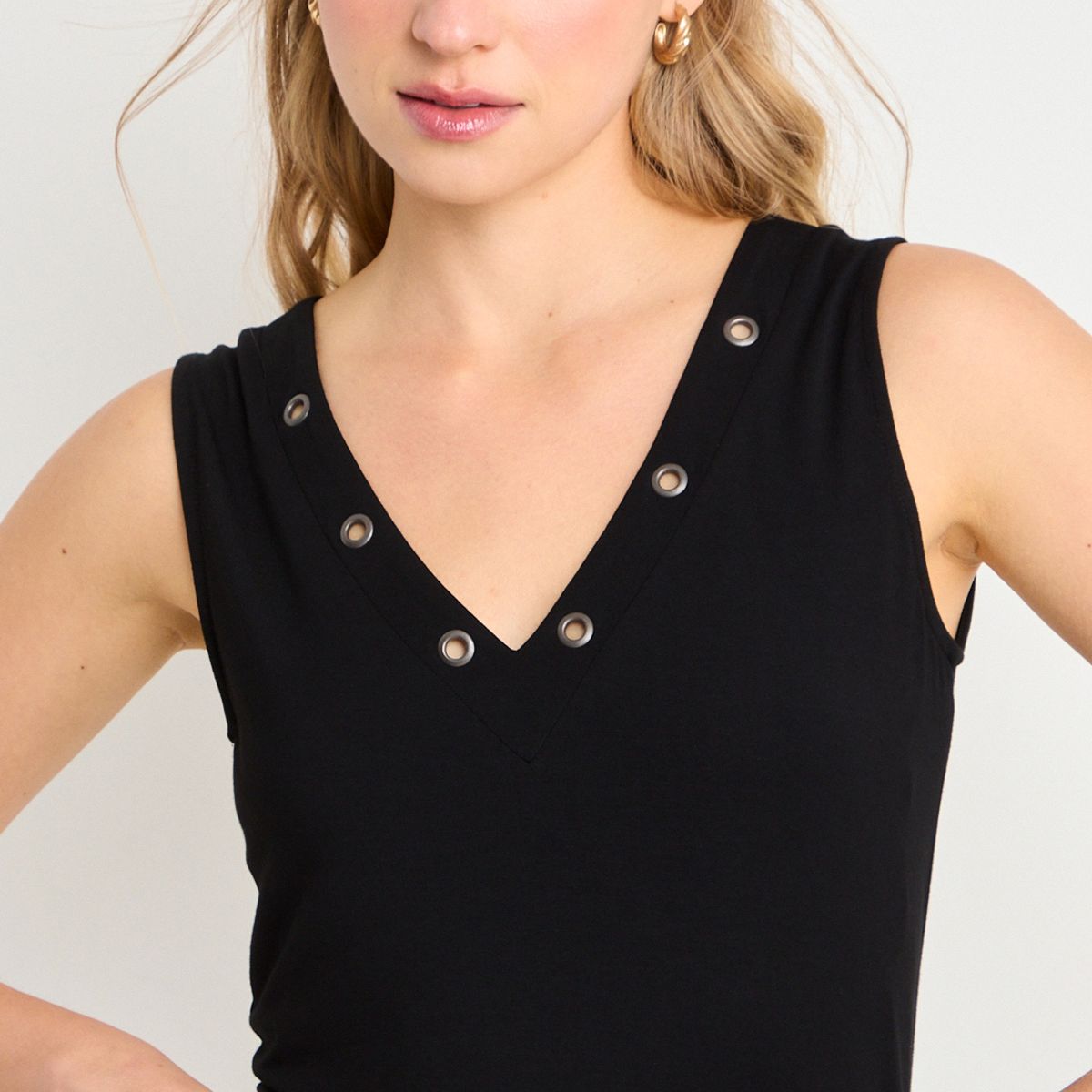 ASH - Polera Sin Mangas Mujer Negro Ash