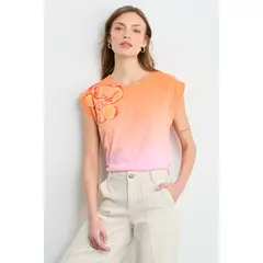 IO - Polera Sin Mangas Mujer Naranjo