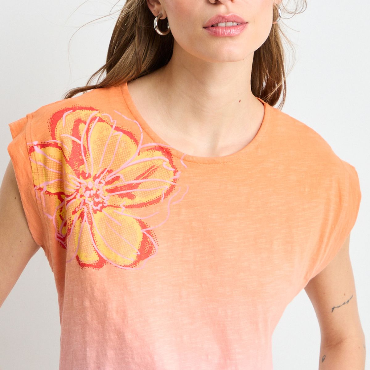 IO - Polera Sin Mangas Mujer Naranjo Io