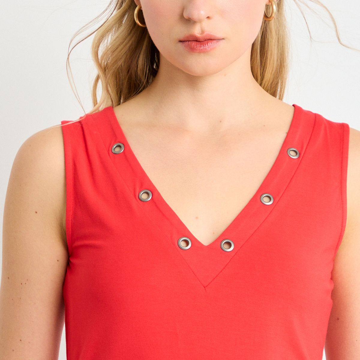 ASH - Polera Sin Mangas Mujer Rojo Ash