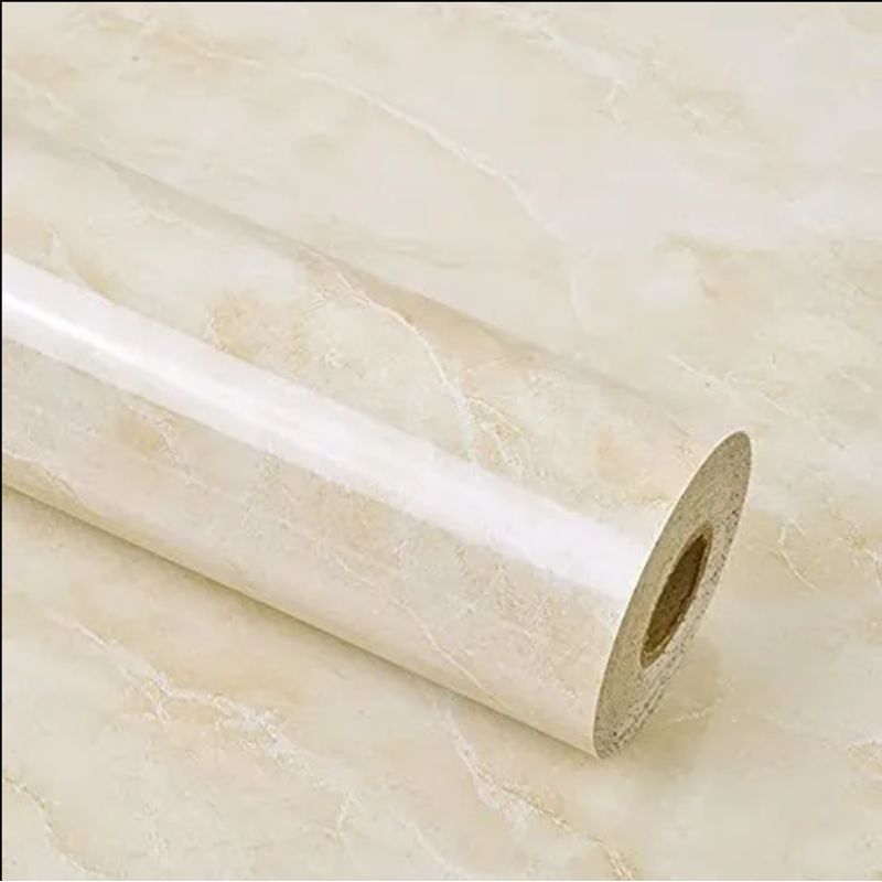 GENERICO - Papel Tapiz Adhesivo Mármol Impermeable Para Encimera Cajon 10m Beige