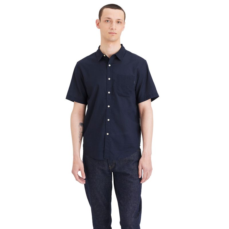 DOCKERS - Camisa Hombre Ultimate Regular Fit Azul Navy Blazer Dockers