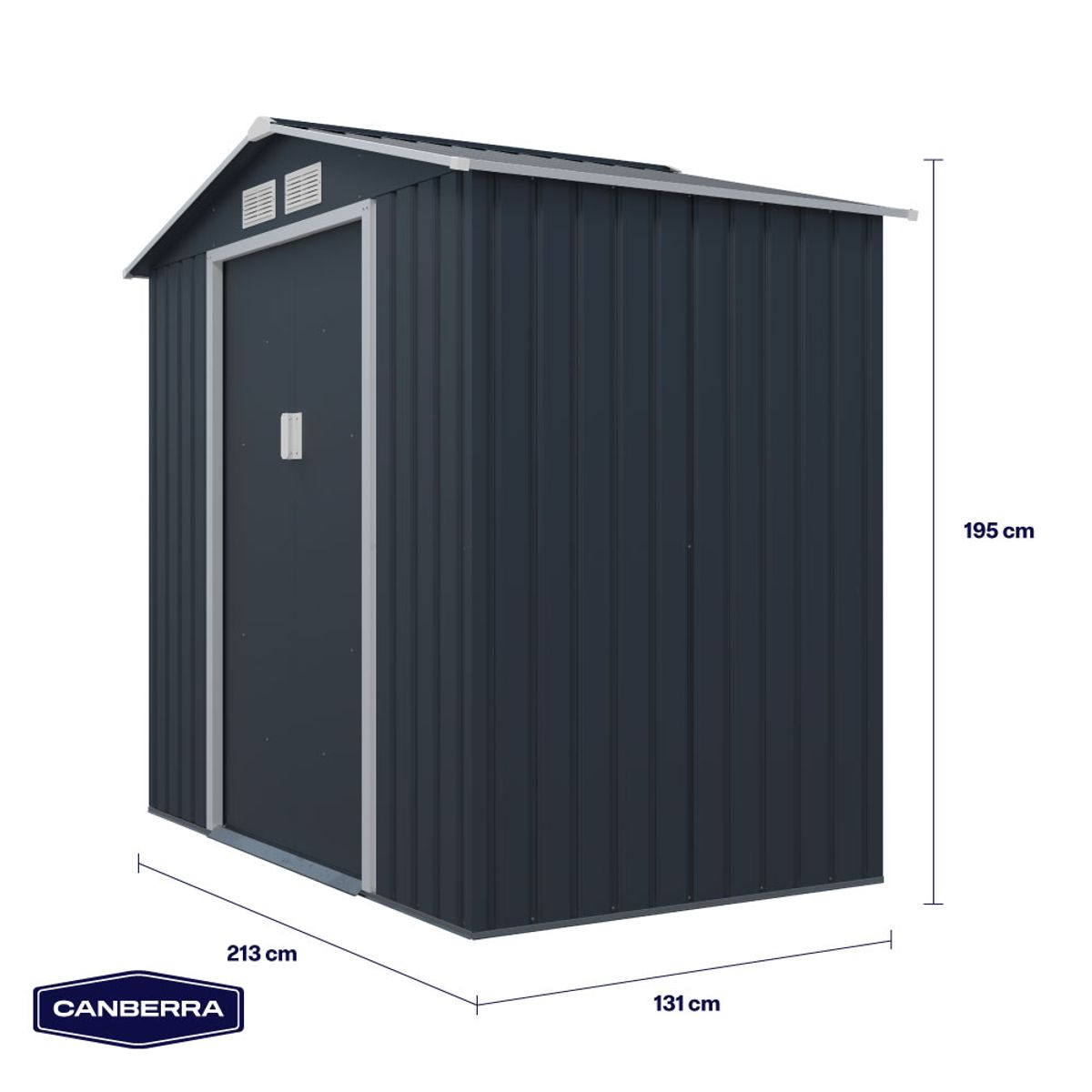 CANBERRA - Bodega De Jardín Para Exteriores Gris 213x131x195cm Canberra