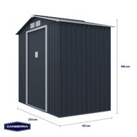 Bodega De Jardín Para Exteriores Gris 213x131x195cm