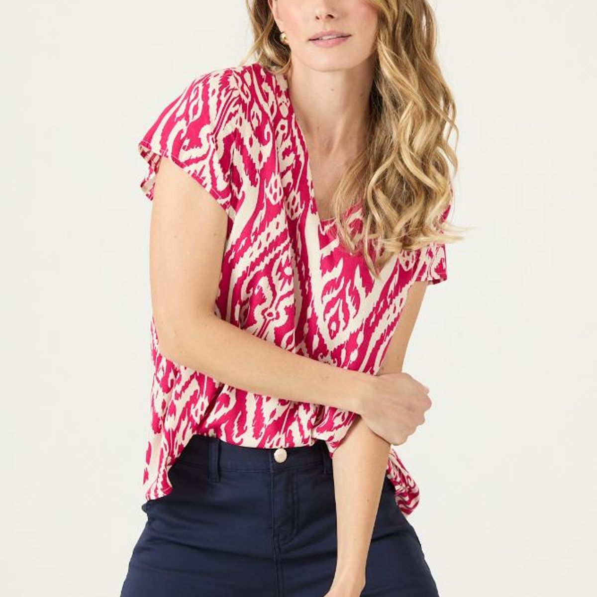 PRIVILEGE - Blusa fucsia estampada PRIVILEGE 3302